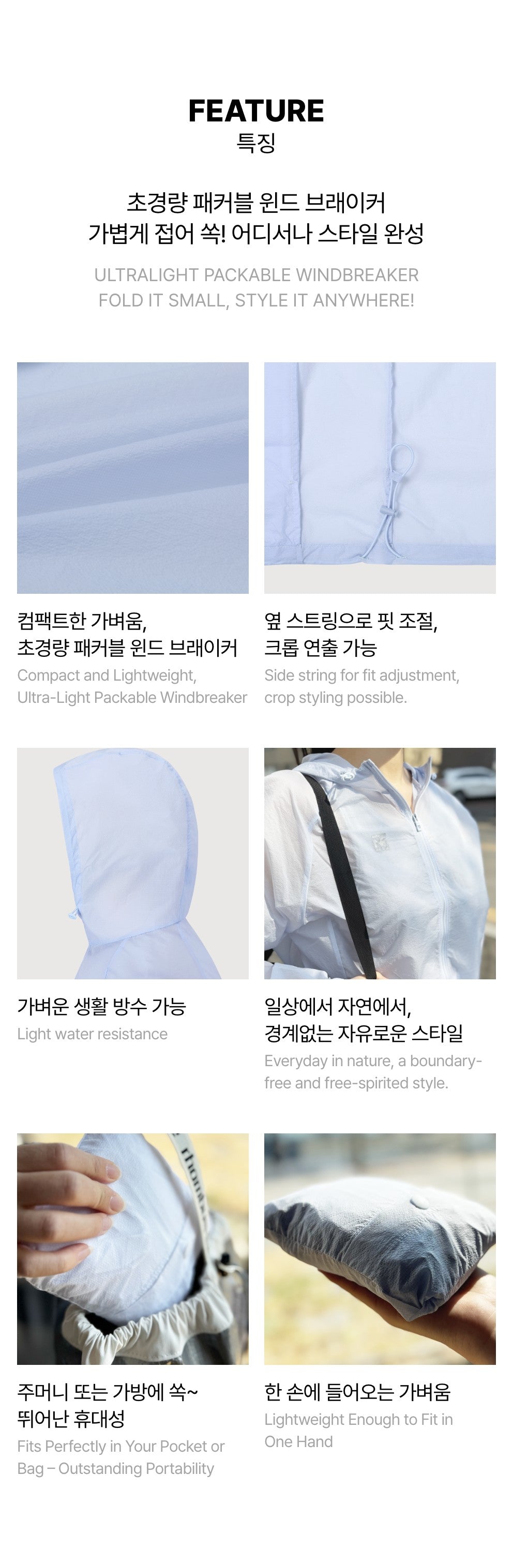 Kompaktjakke (sky blue)