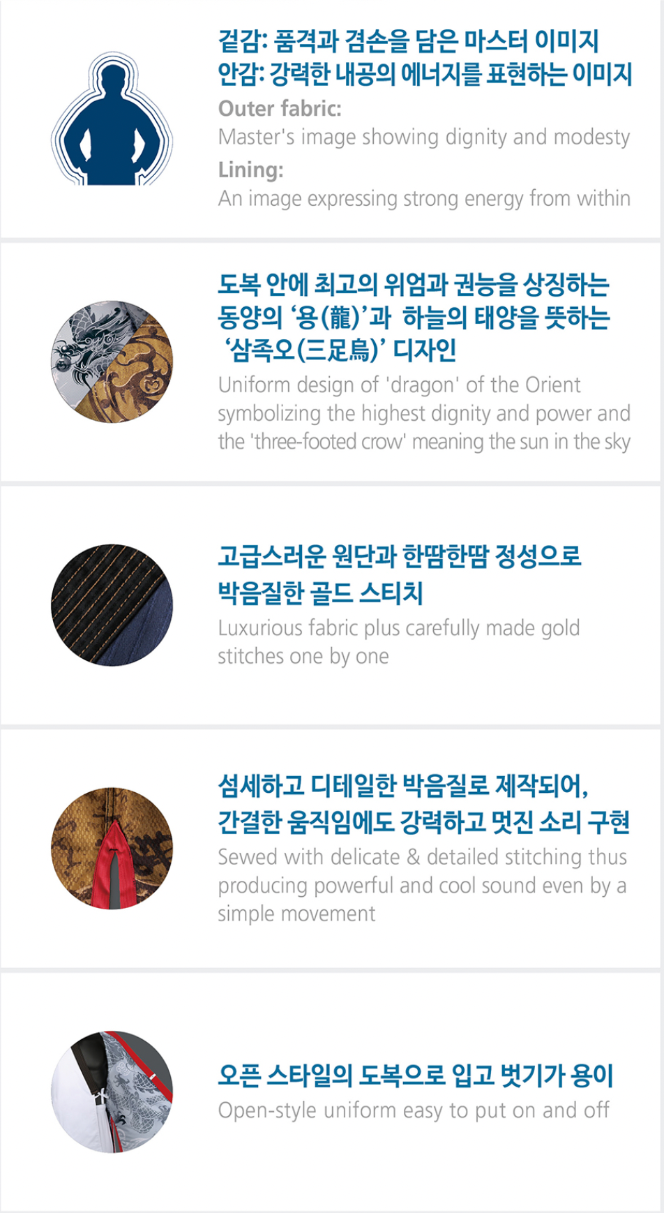 GEUM GANG Grand Master Uniform (White/Black)