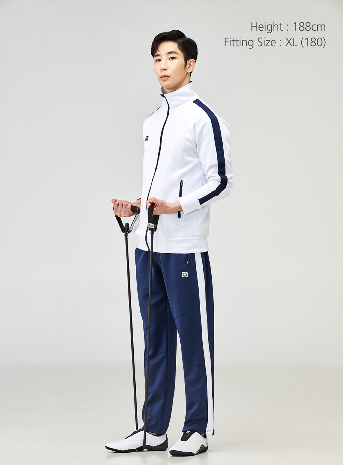 EVAN treningsdress (white/navy)