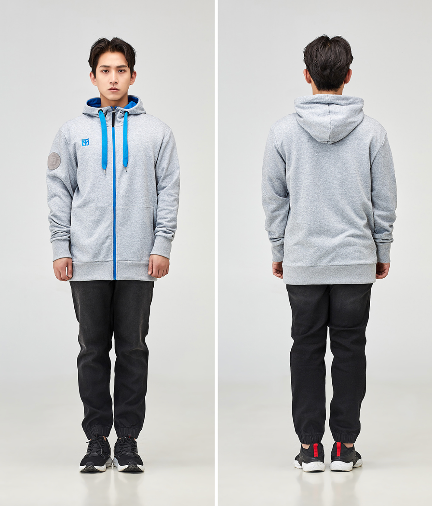 Hood zip-up (gray)