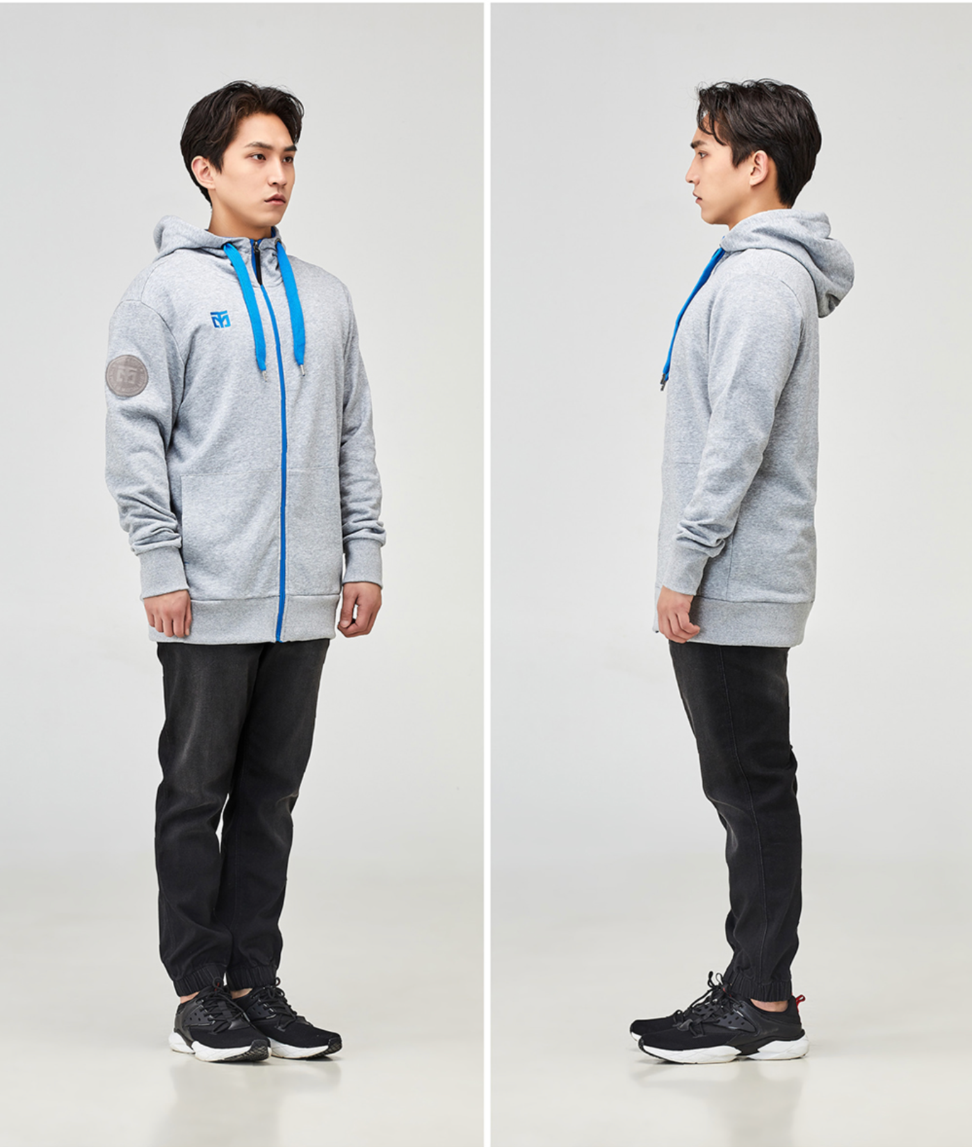 Hood zip-up (gray)