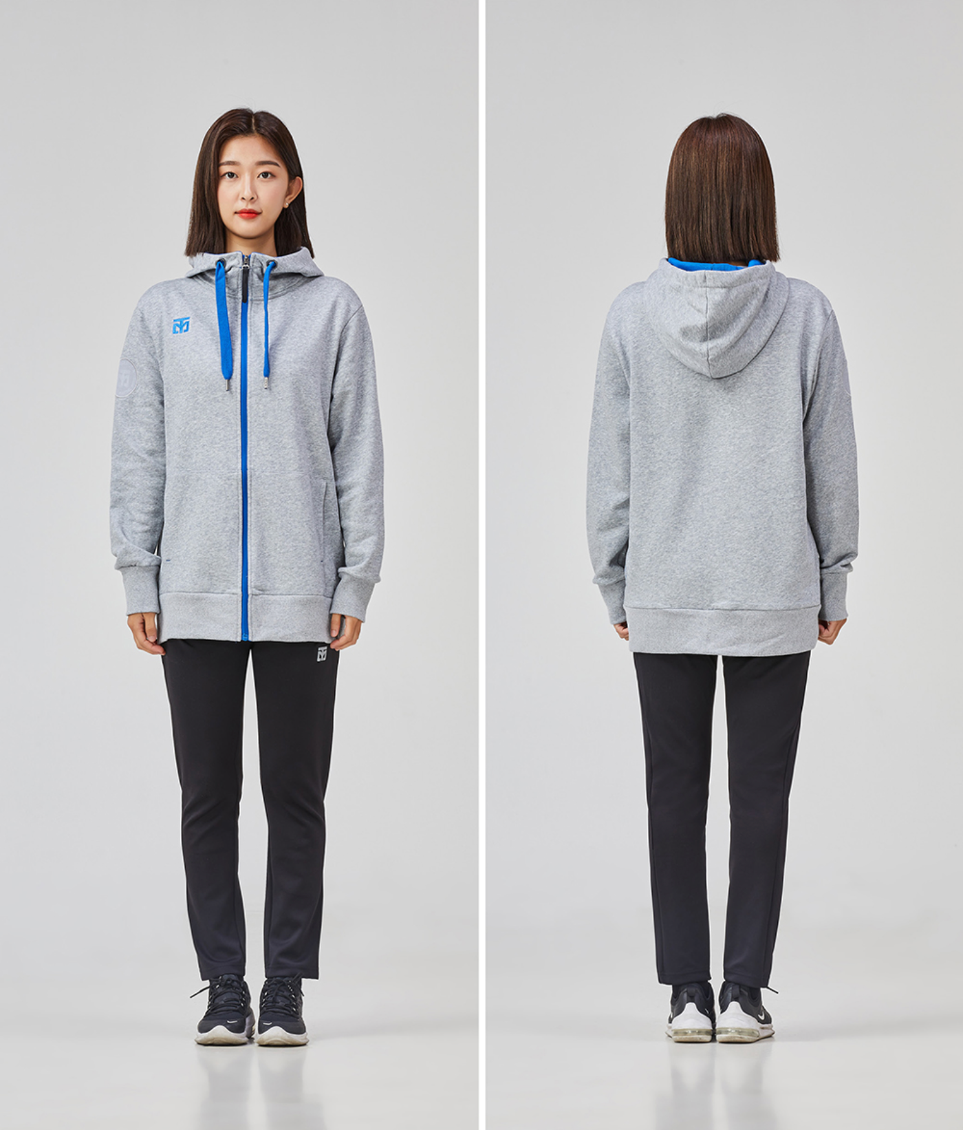 Hood zip-up (gray)