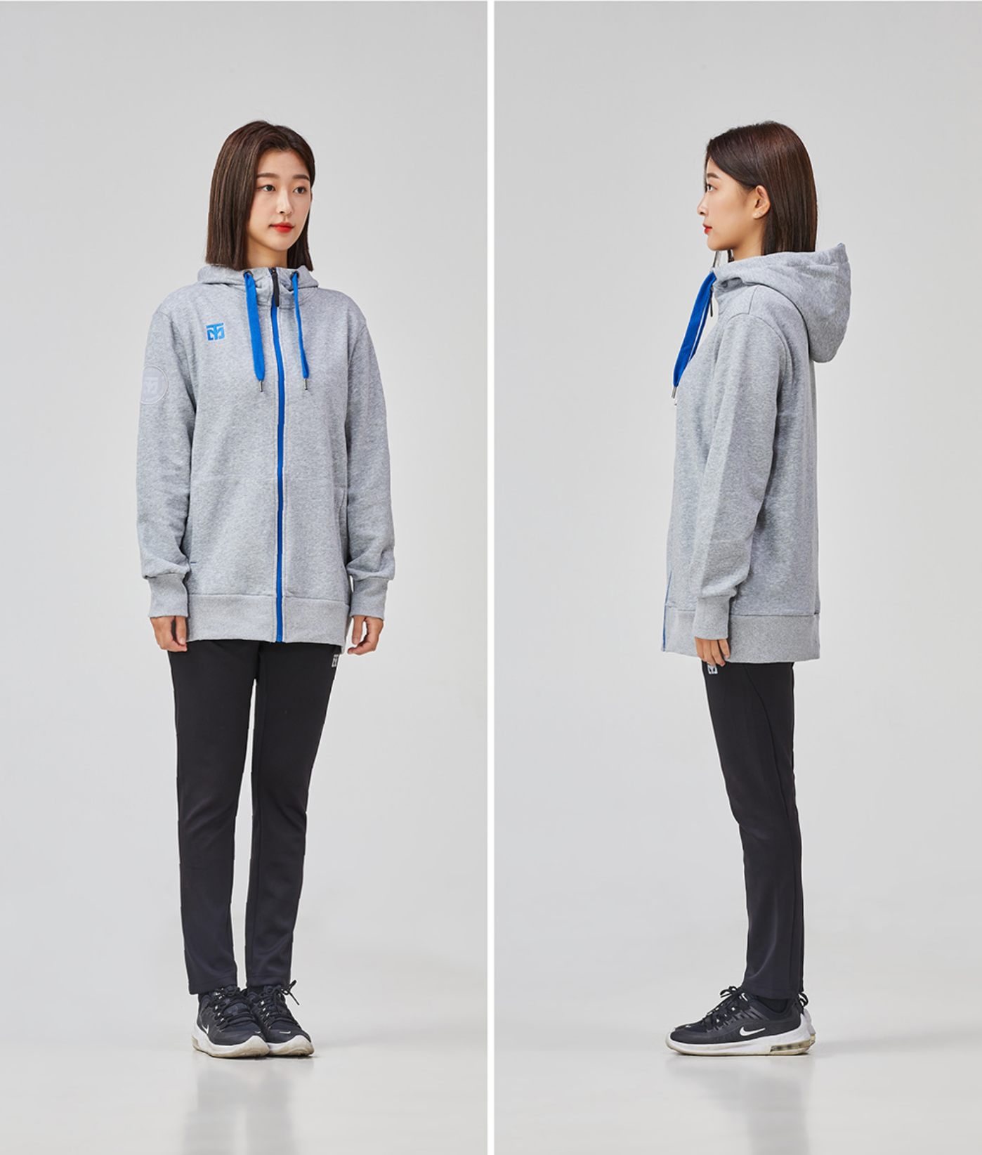 Hood zip-up (gray)