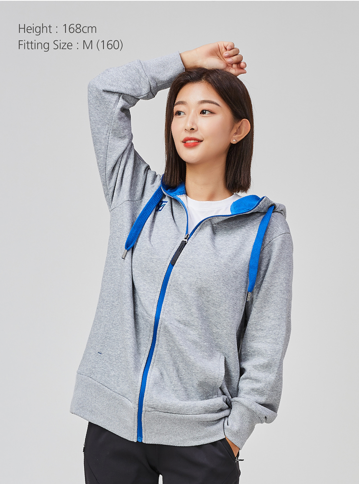 Hood zip-up (gray)