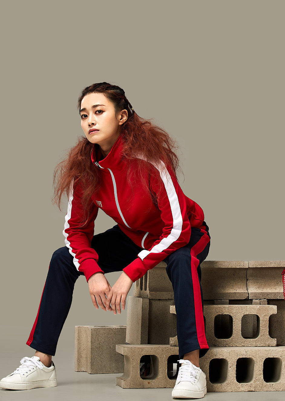 EVAN treningsdress (red/navy)
